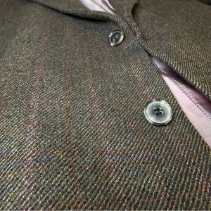 Hugo Boss Rossellini Tweed Jacket 42R 52 Brown Checkered Sport Coat Wool Blazer